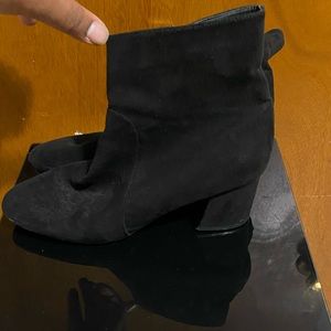 Black chunky booties